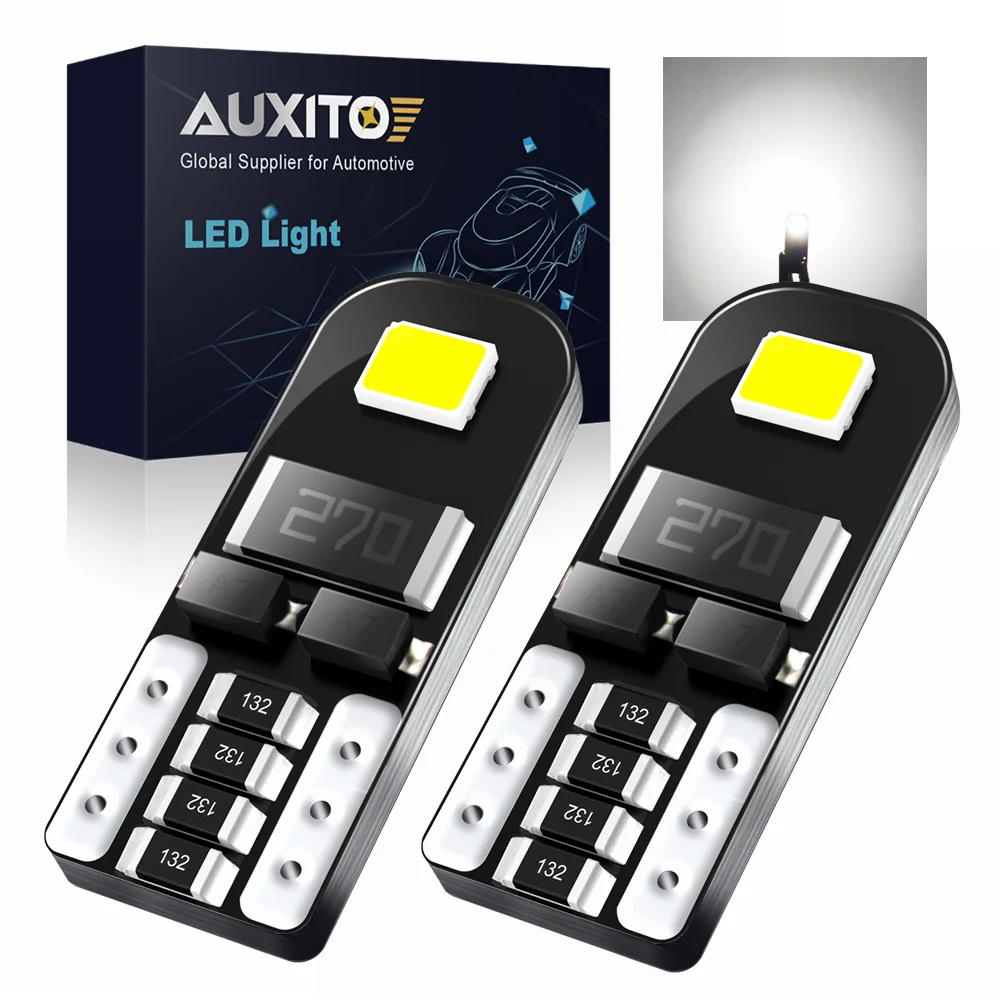 AUXITO T10 W5W LED , 12V 194 T10 LED 6000K , ſ  ĵ    ġ   ׸ 